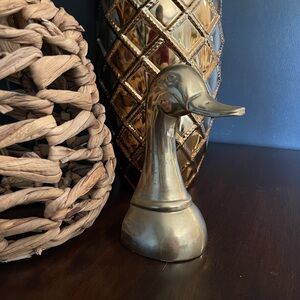 Elegant Brass Duck Figurine